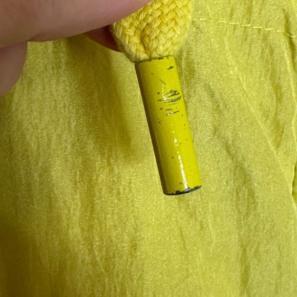 OOF WEAR Puffer Jacket 9108 In Nylon Crispy with Waist Belt Size 2 Citron Yellow - Picture 10 of 16